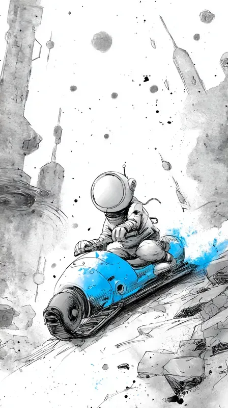 Whimsical Journey Sketch Art