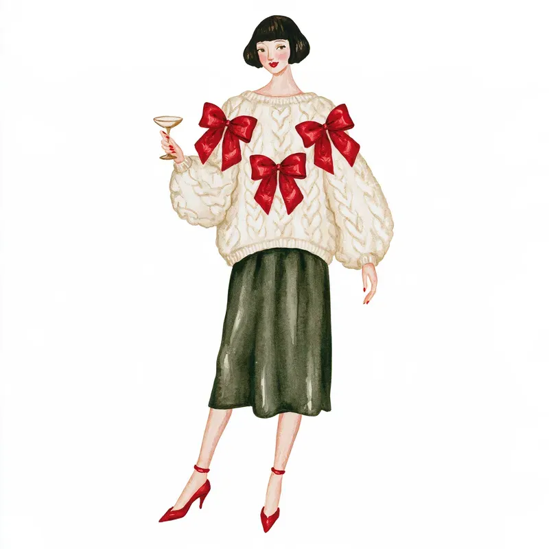 Whimsical Christmas Party Clipart