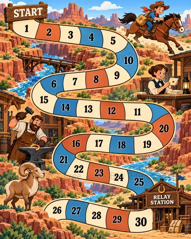 Themed Educational Path Board Games