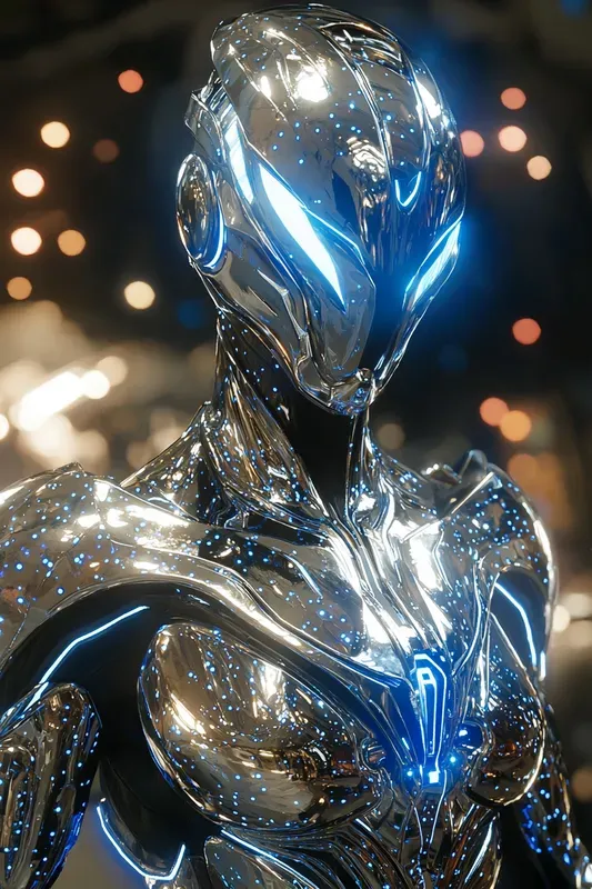 Neon Chrome Enforcer Cyberpunk Portraits