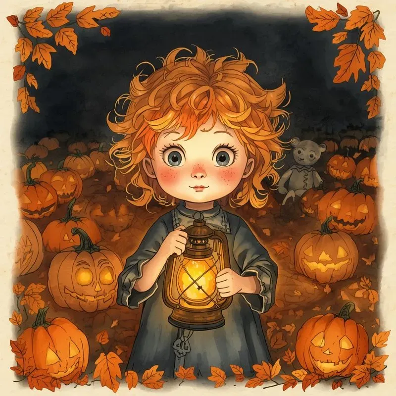 Cozy Fall Kids Clipart Illustrations