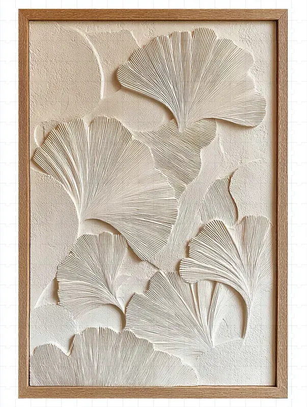 Japandi 3D Plaster Canvas Art