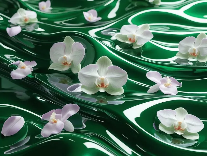 3D Abstract Glossy Liquid Backgrounds