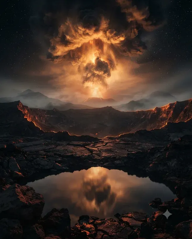 Surreal Night Sky Art