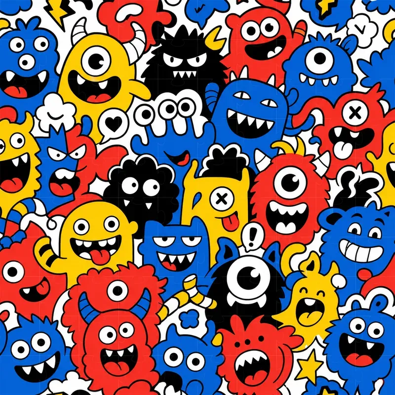 Pop Art Doodle Patterns