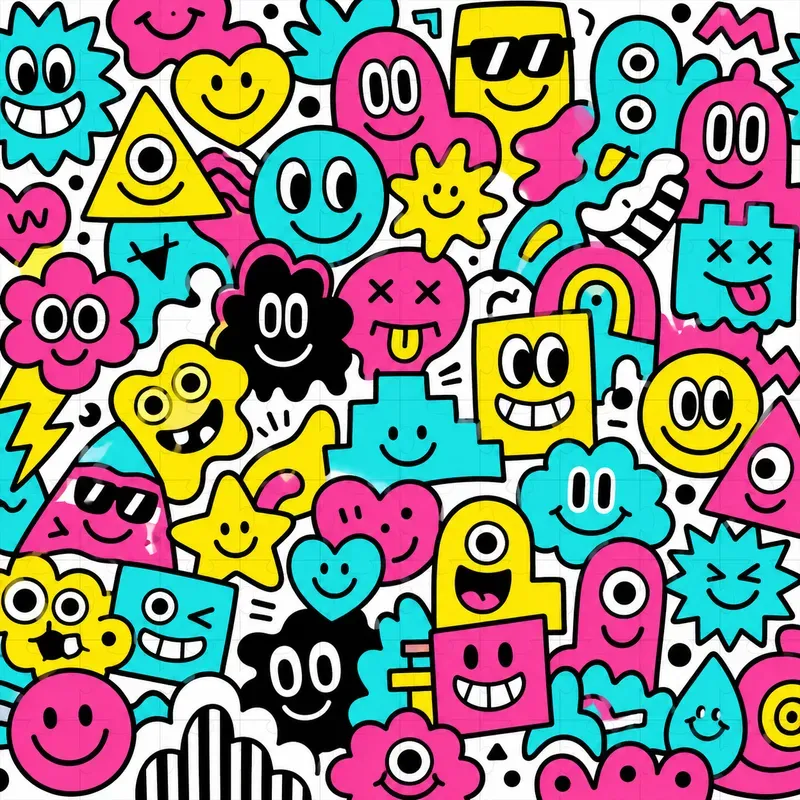 Pop Art Doodle Patterns