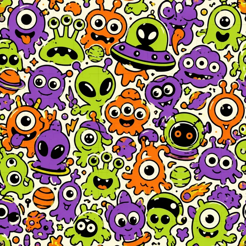 Pop Art Doodle Patterns
