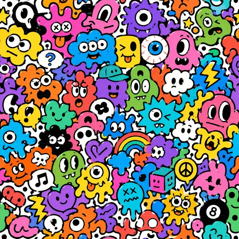 Pop Art Doodle Patterns