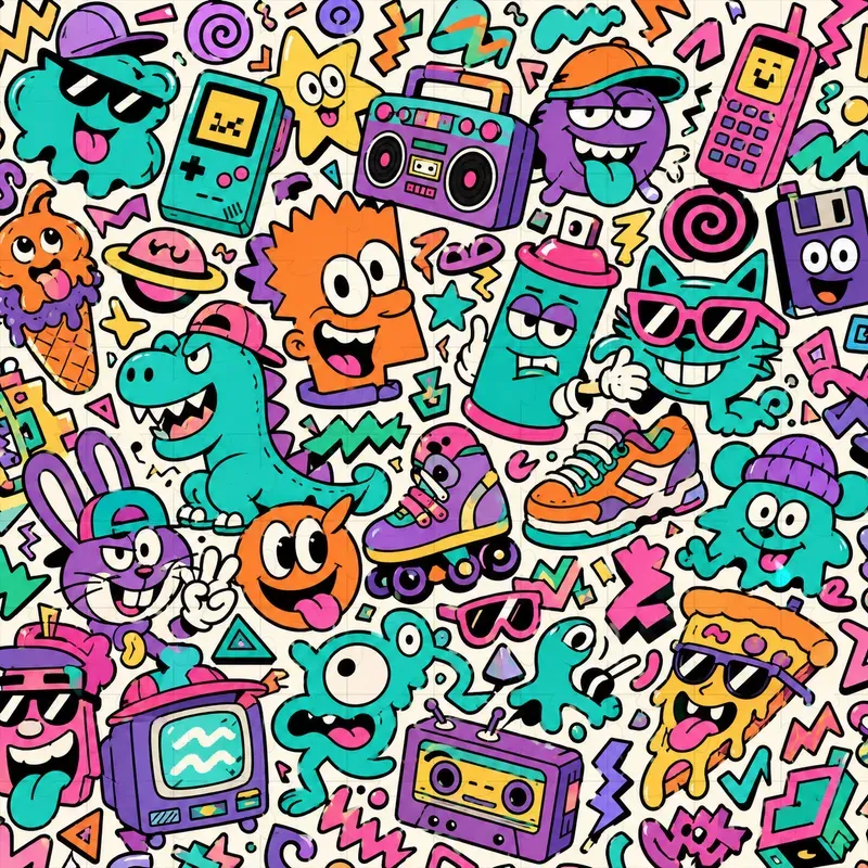 Pop Art Doodle Patterns