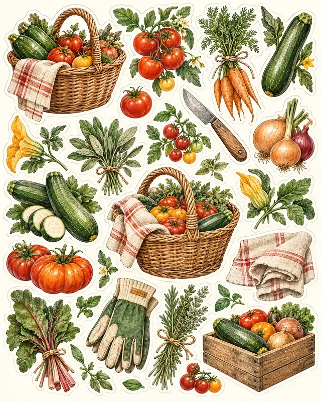 Garden Journal Sticker Sheets