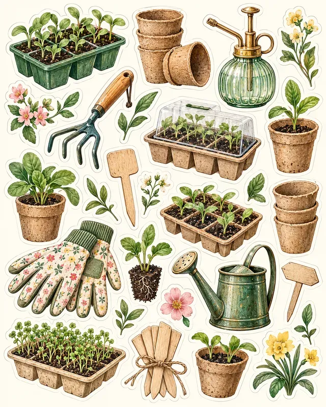 Garden Journal Sticker Sheets