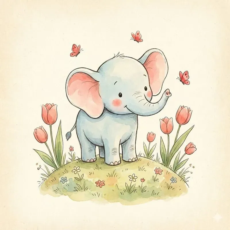 Sweet And Chubby Watercolor Companions