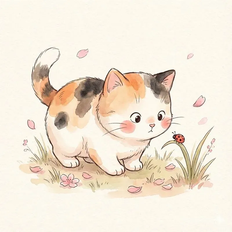 Sweet And Chubby Watercolor Companions