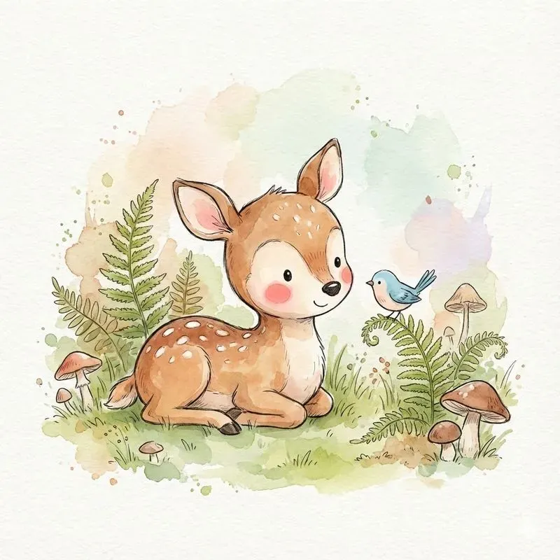 Sweet And Chubby Watercolor Companions