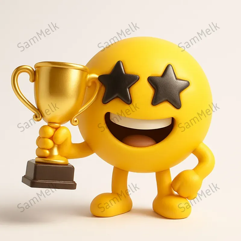 Cartoon Emoji Poses In 3D Style