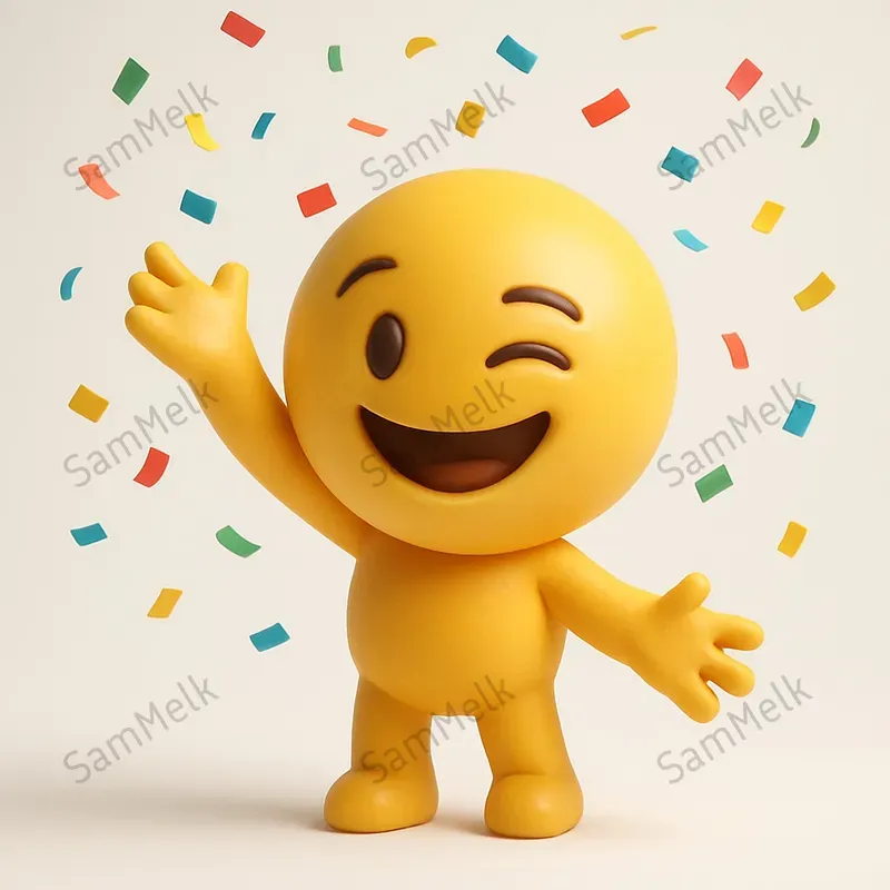 Cartoon Emoji Poses In 3D Style