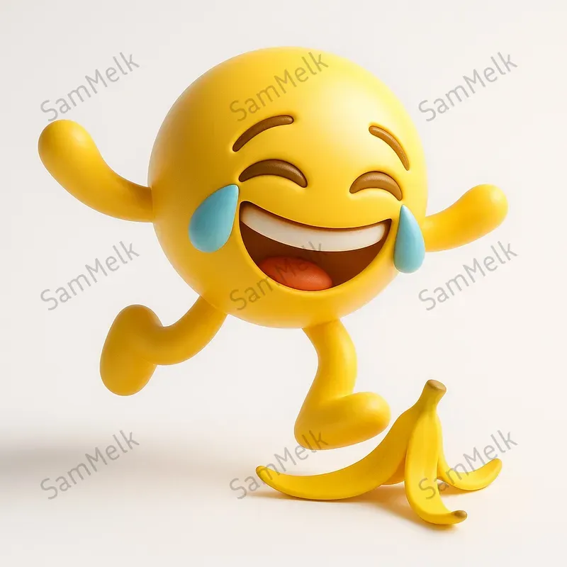 Cartoon Emoji Poses In 3D Style