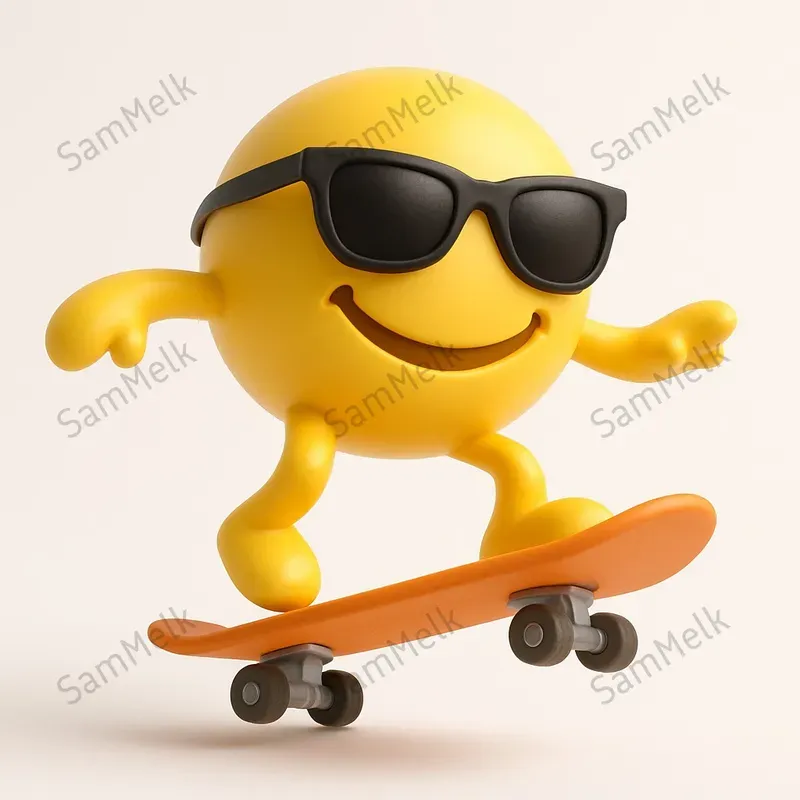 Cartoon Emoji Poses In 3D Style