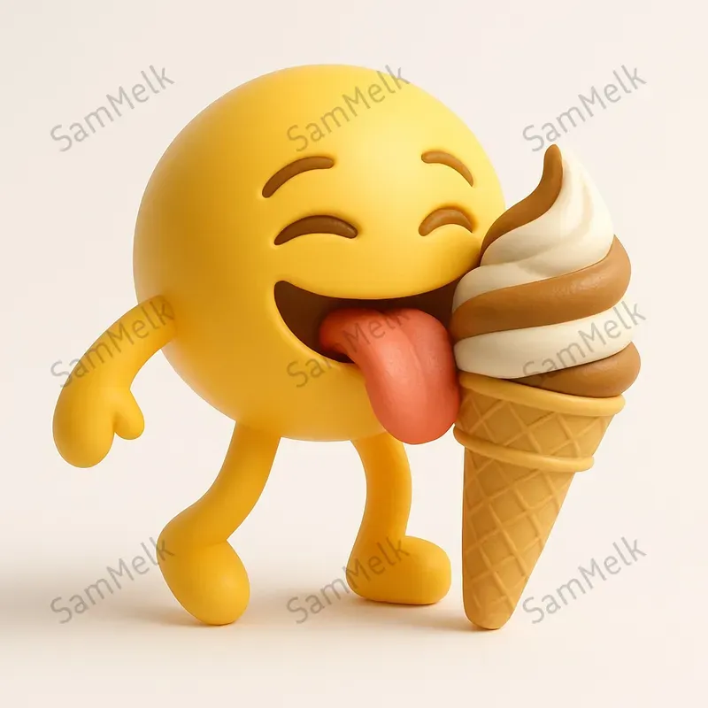 Cartoon Emoji Poses In 3D Style
