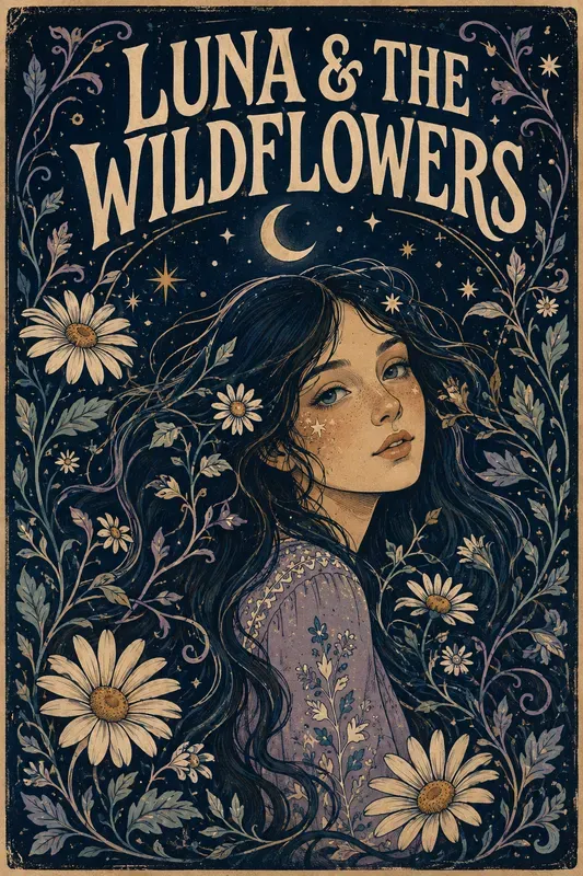 Whimsical Floral Girl Concert Posters