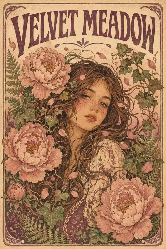 Whimsical Floral Girl Concert Posters