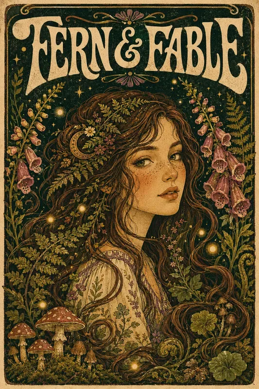 Whimsical Floral Girl Concert Posters