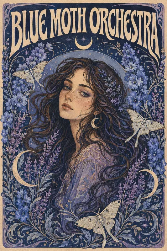 Whimsical Floral Girl Concert Posters