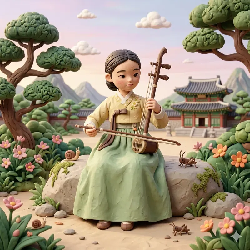 Claymation Korean Girls In Hanboks