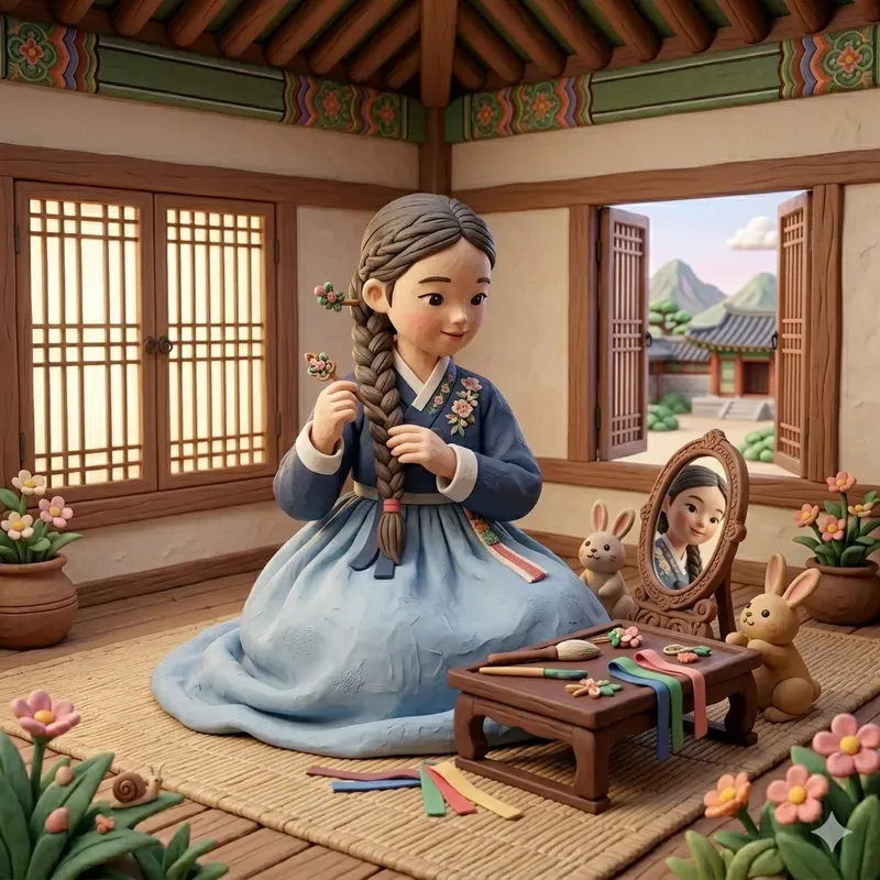 Claymation Korean Girls In Hanboks