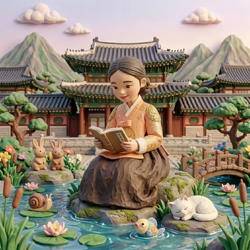 Claymation Korean Girls In Hanboks