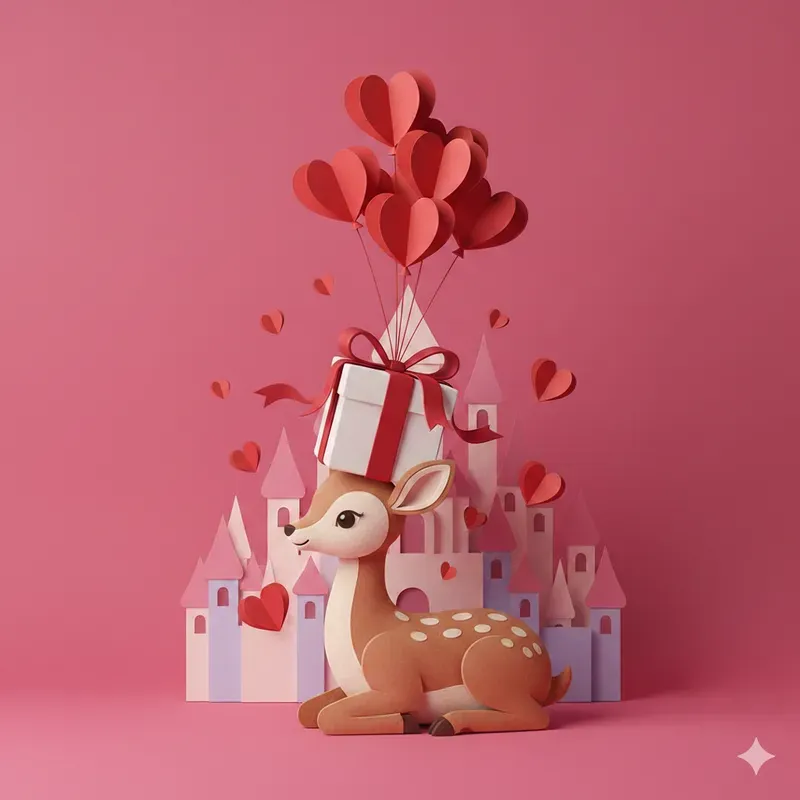 3D Romantic Papercut Characters