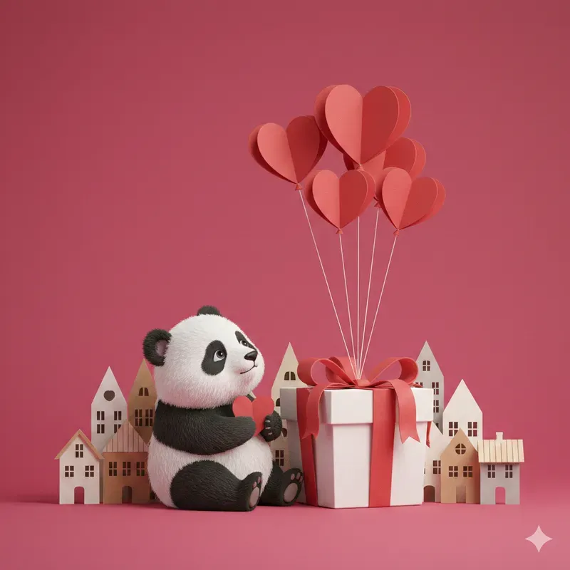 3D Romantic Papercut Characters