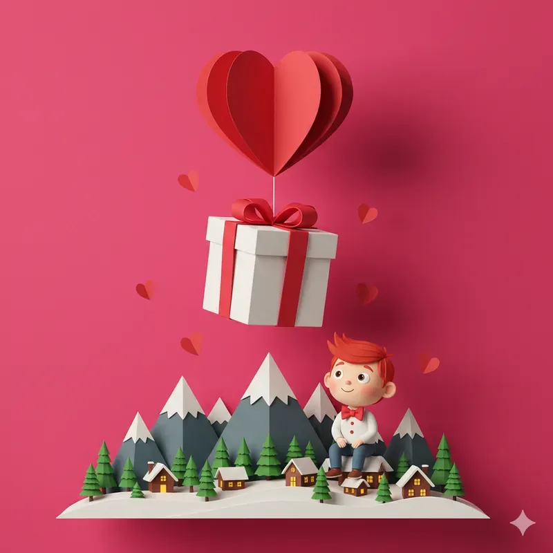 3D Romantic Papercut Characters