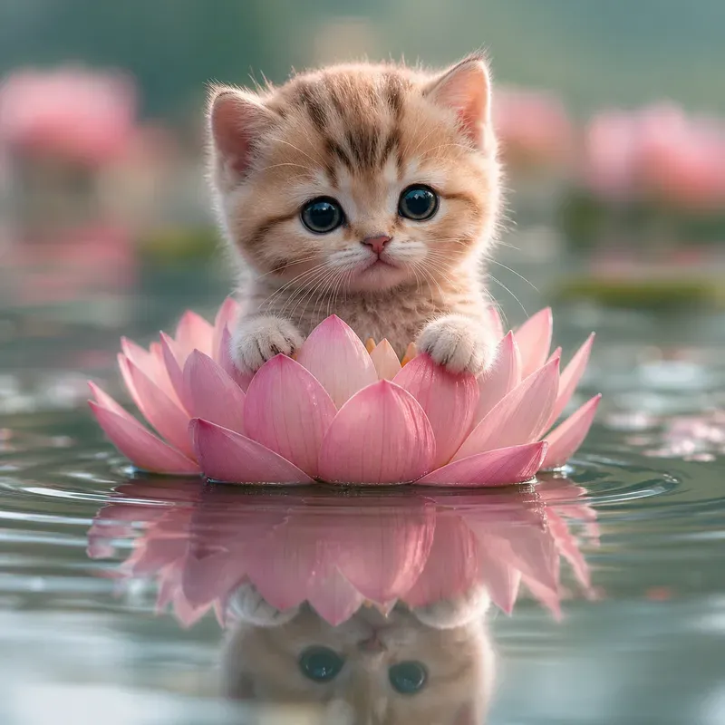 Tiny Floating Creatures In Water Art