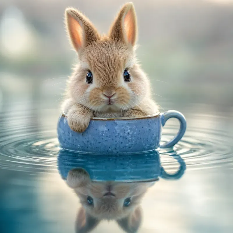 Tiny Floating Creatures In Water Art