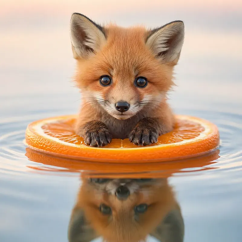 Tiny Floating Creatures In Water Art