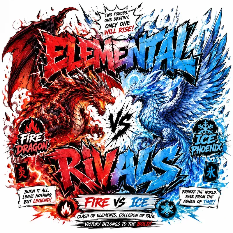 Dual Energy Creature Typography Posters