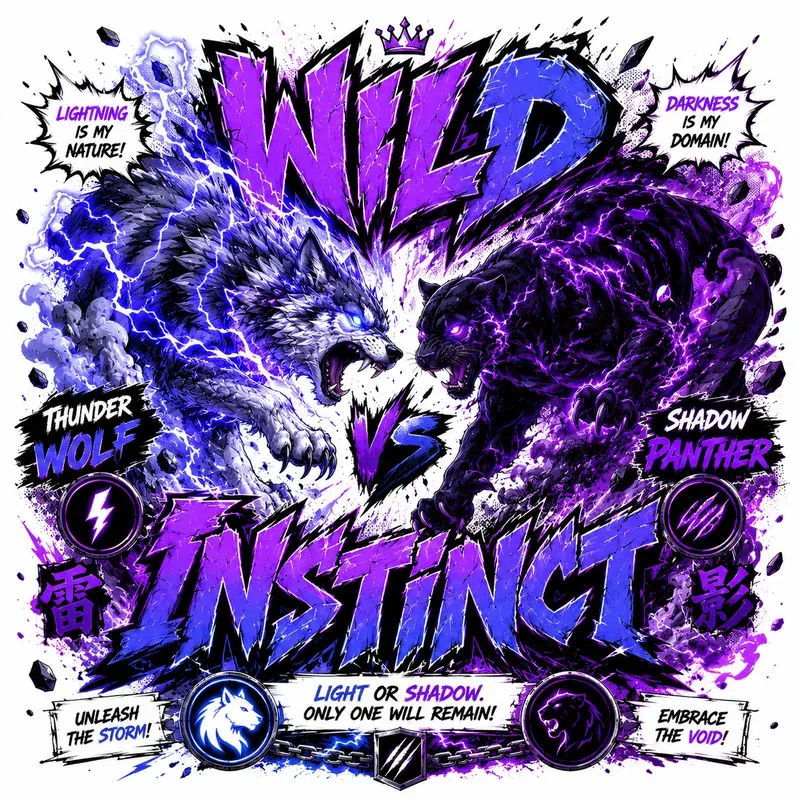Dual Energy Creature Typography Posters