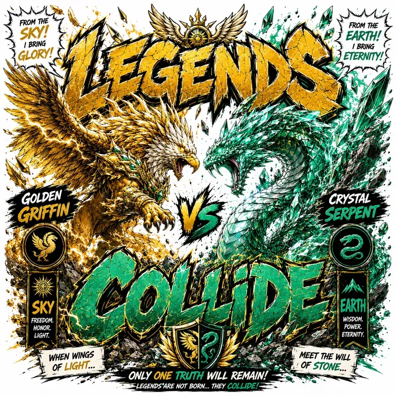 Dual Energy Creature Typography Posters