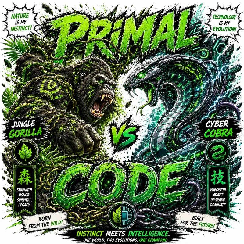 Dual Energy Creature Typography Posters