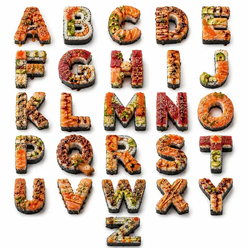 Az Creative 3D Object Alphabet Sets