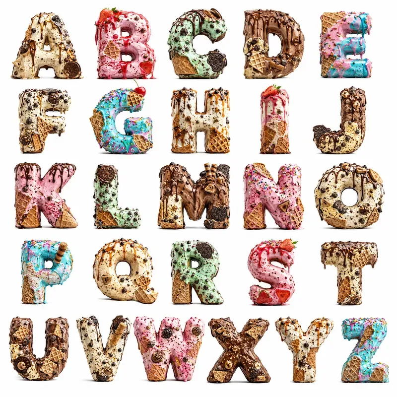 Az Creative 3D Object Alphabet Sets