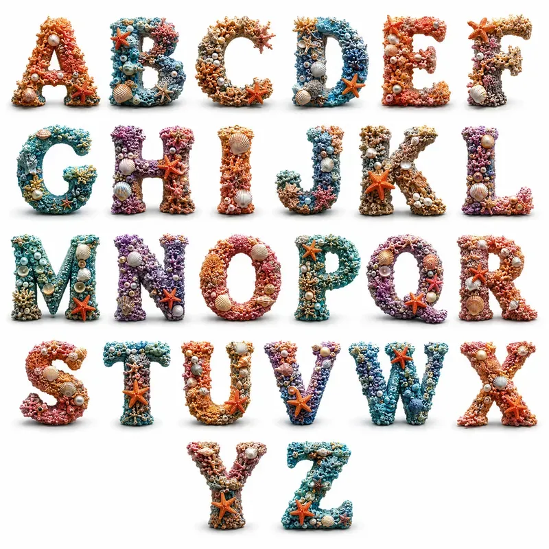Az Creative 3D Object Alphabet Sets