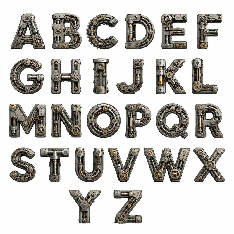 Az Creative 3D Object Alphabet Sets
