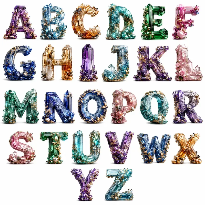Az Creative 3D Object Alphabet Sets