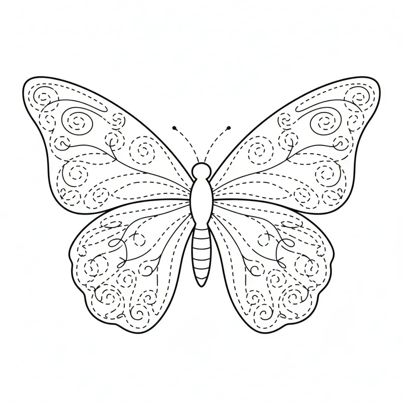 Advanced Dashed Tracing Pages For Kids