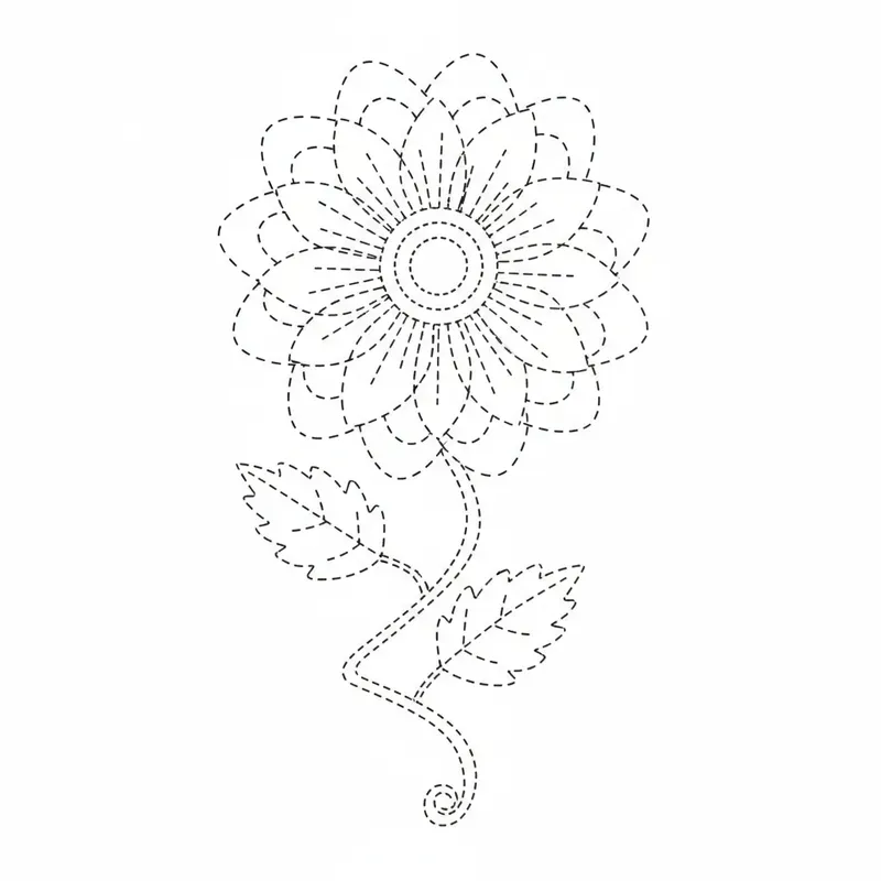 Advanced Dashed Tracing Pages For Kids