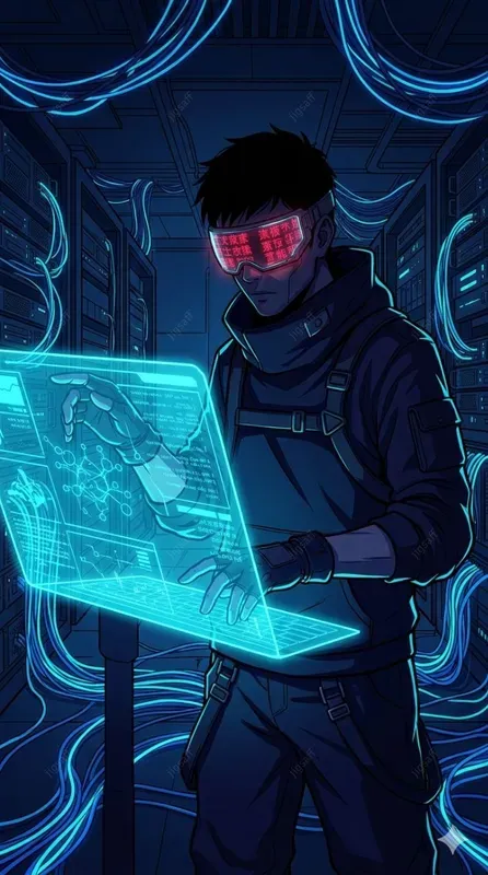 Cyberpunk Oni Digital Painting Series