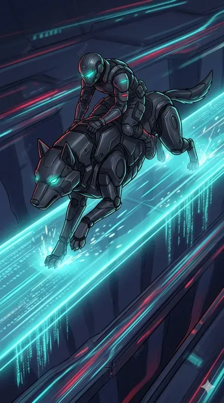 Cyberpunk Oni Digital Painting Series