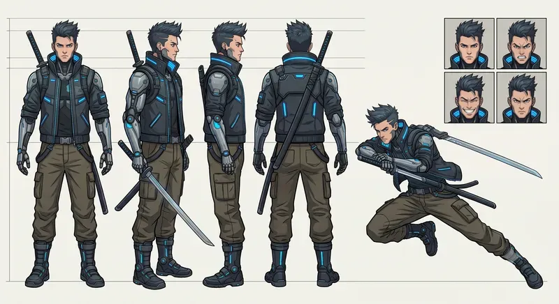 Game Asset Character Consistency Sheets